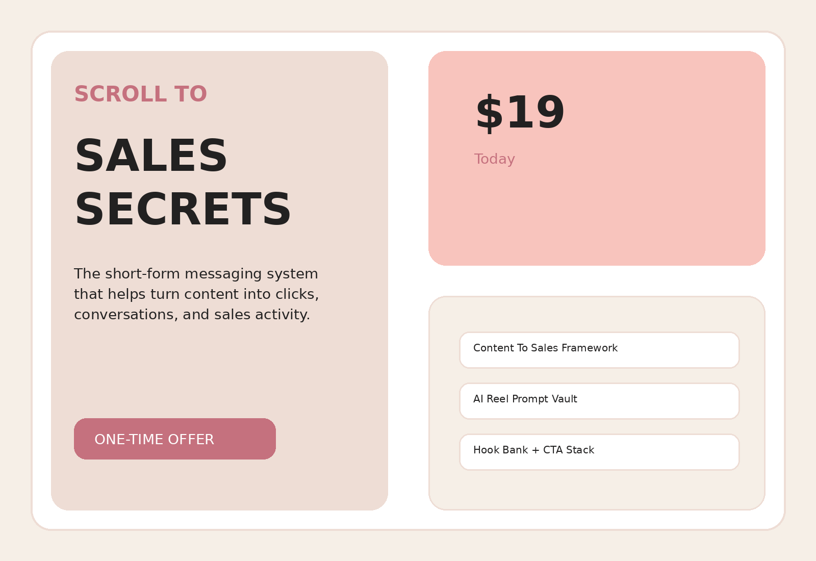 Scroll to Sales Secrets offer image